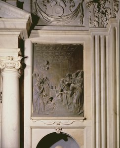 Saint Antoine ramenant un garçon à la vie, relief de la chapelle Salviati (bronze)